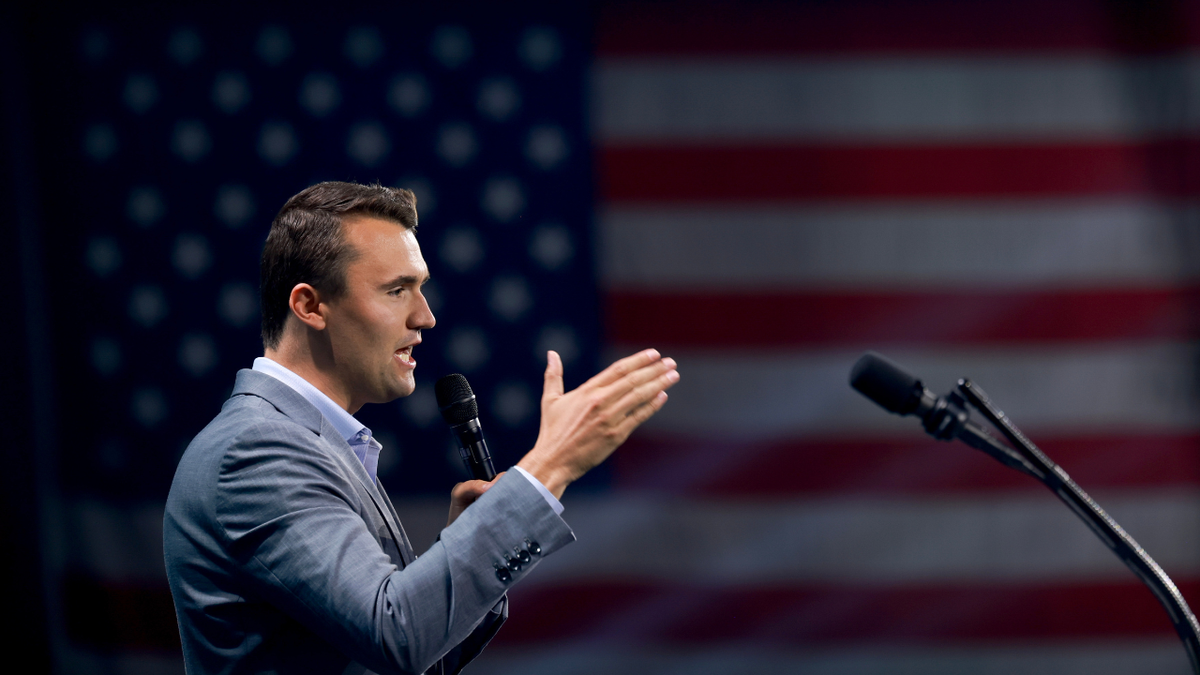 Charlie Kerk speaks during the Turning Point Usa conference