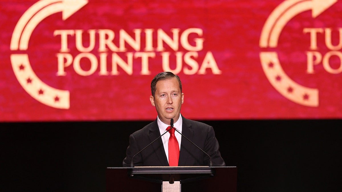 Sergio Gore at Charlie Kerk Memorial Service