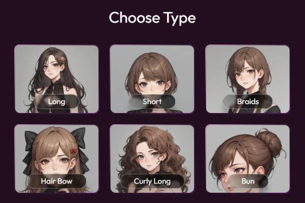 Step8 - Choose the type of hair
