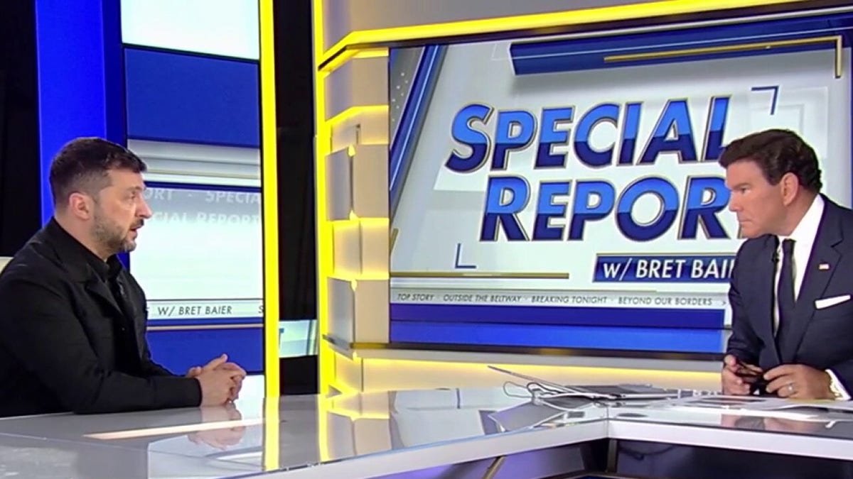Volodymyr Zelenskyy interview with Bret Baier on the Fox News report