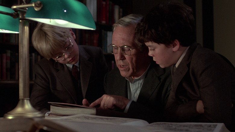 Will, Charles, and Gym pour a book in something evil in this way comes