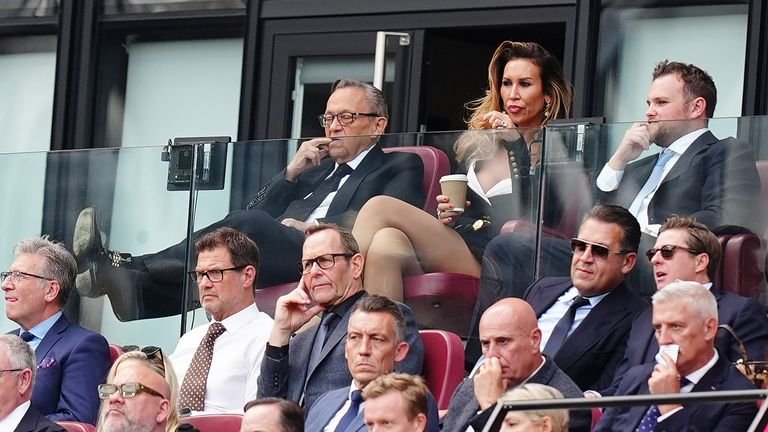 The Chairman of the Board David Sullivan is watching against Chelsea