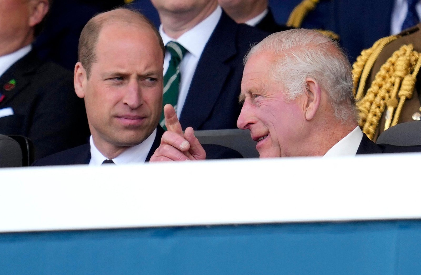 Prince William and King Charles at the memorial event of the eighties of D-Day