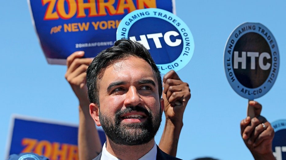 Zahran Mamdani, the Democratic candidate is now speaking to the mayor of New York City, in a march held in Le Gyrge Plaza in southern Bronx on September 2, 2025.
