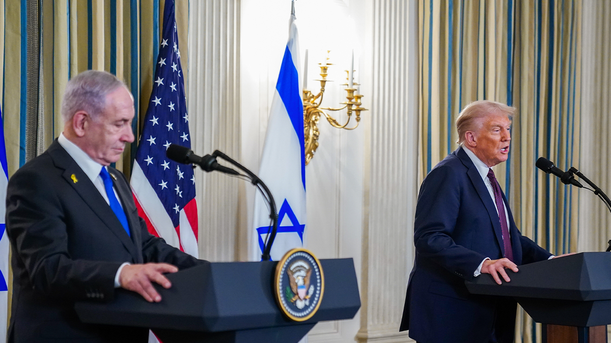 Trump and Netanyahu at the joint press conference