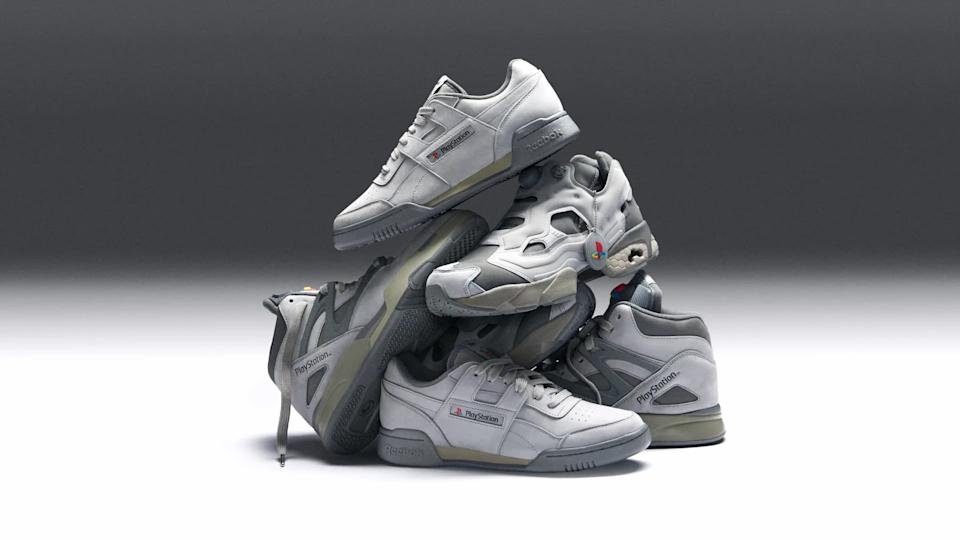 A variety of Rebok sneakers based on the original PlayStation design.