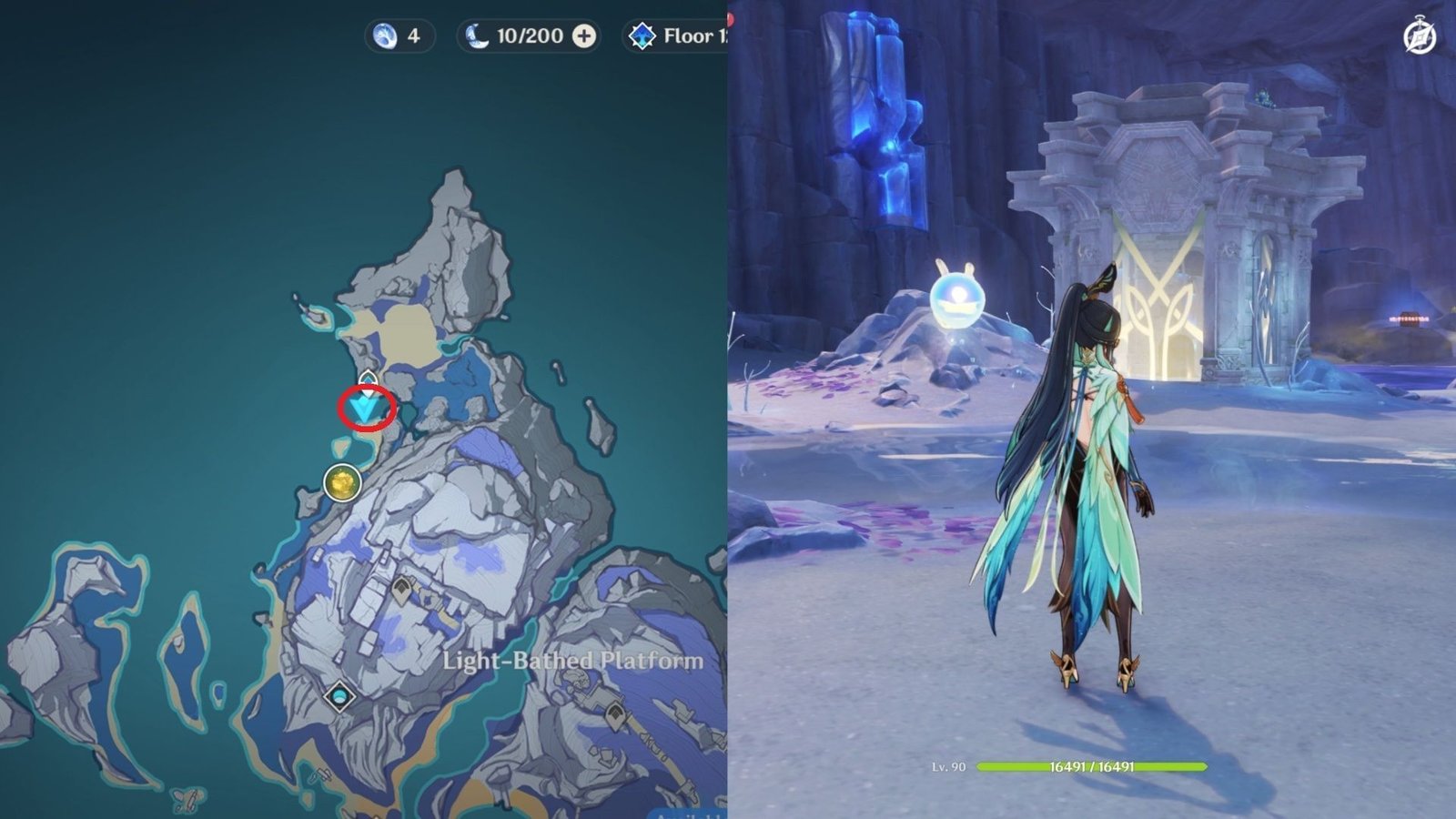 The depths of the depths on the right camp