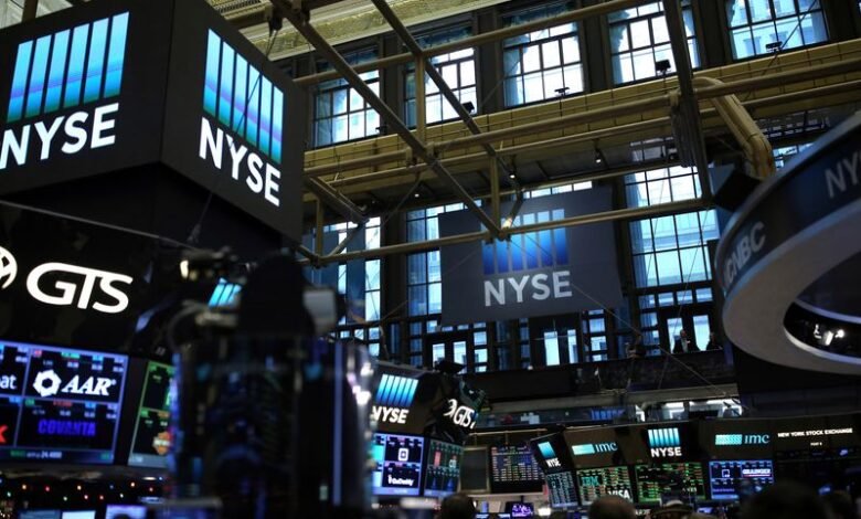 Stocks fall dollar rises as data dampens policy easing hopes.jpeg