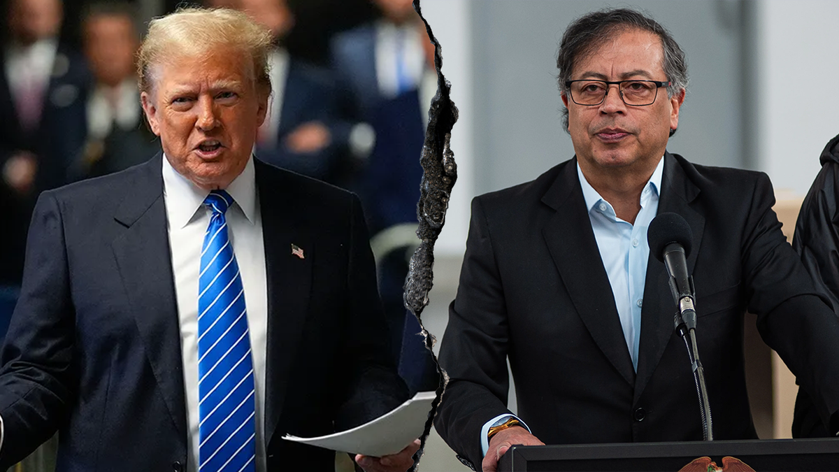 A picture of US President Trump and Colombia President Gustavo Petro 