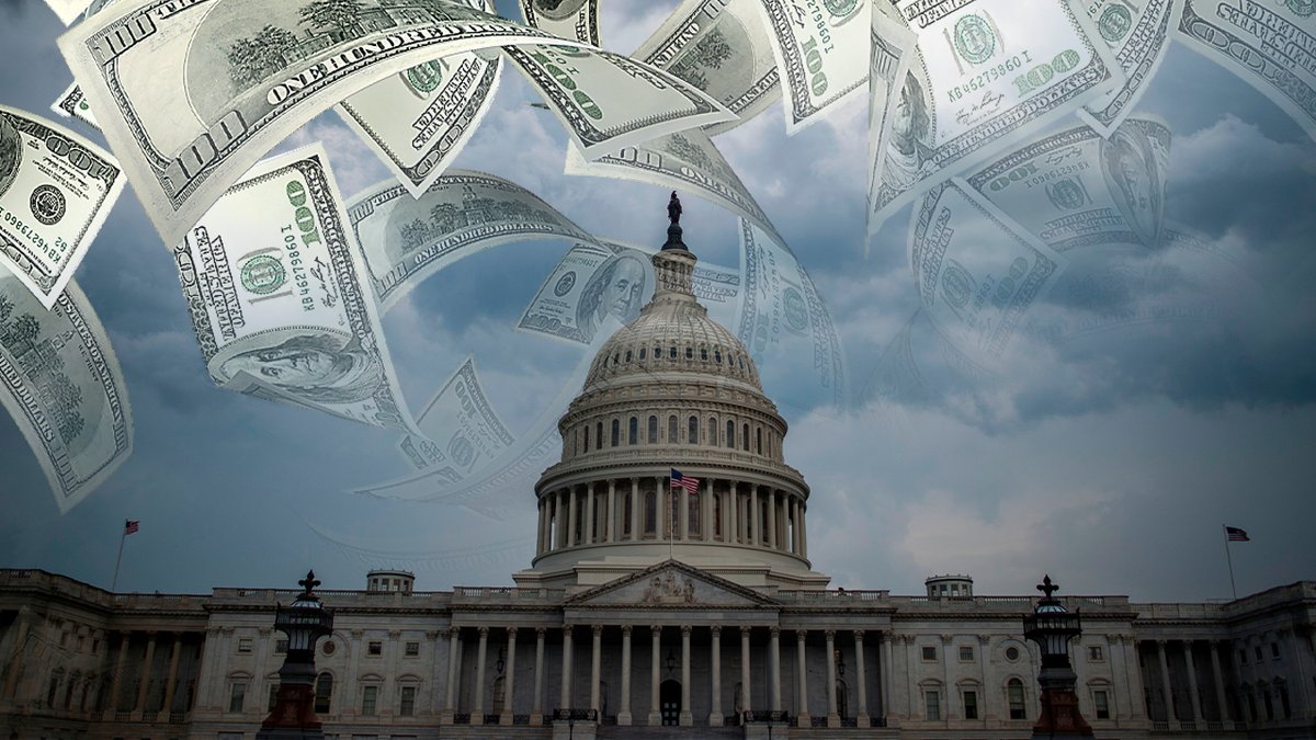 Capitol building with low money