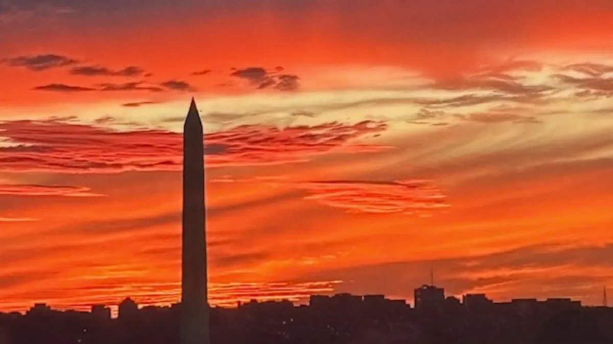 Washington, DC, sunset on Tuesday, September 30, 2025