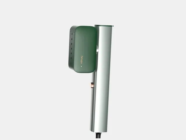 The image may have: the electrical device, the microphone, electronics, hardware, hardware, blowing dryer, device, and modem
