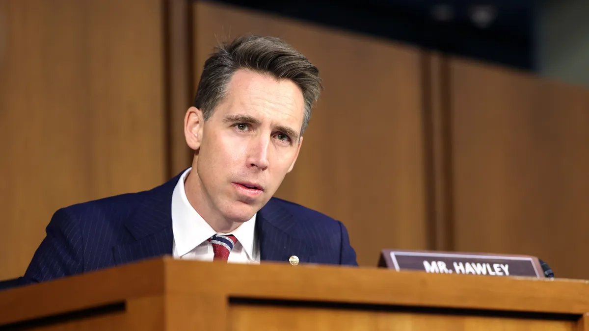 Senator Josh Hawly speaks