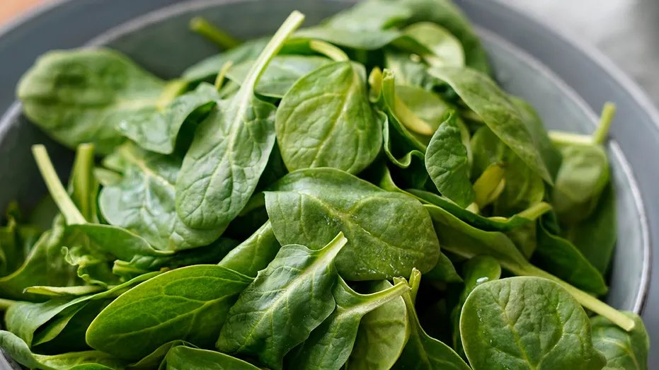 Spinach in a bowl
