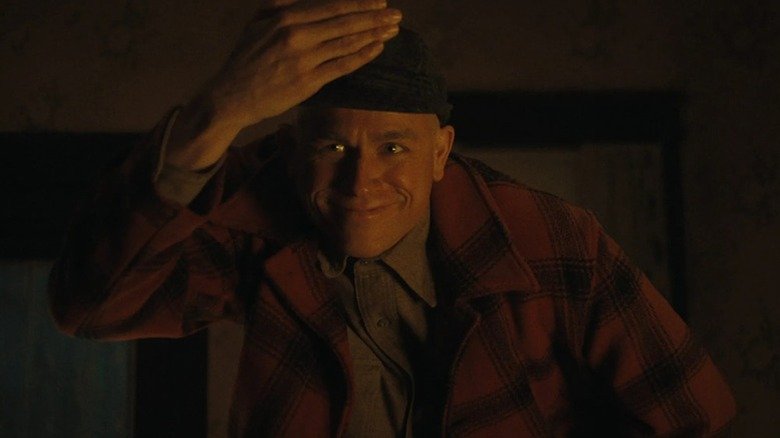 Charlie Hunnam's Clown as Ed Gein in Monster: The Ed Gein Story