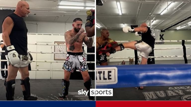 Liam Harrison took some time before his fight at ONE 168 on Friday to give WWE legend Goldberg some Muay Thai advice.