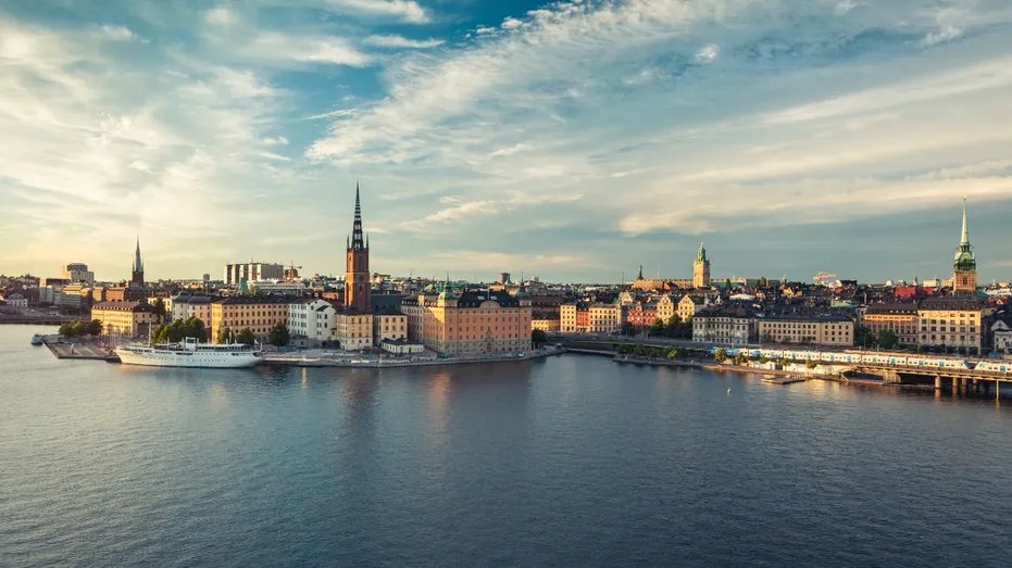 Skyline of Stockholm Sweden.