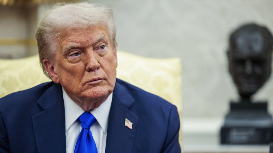 US President Donald Trump during a meeting in the Oval Office