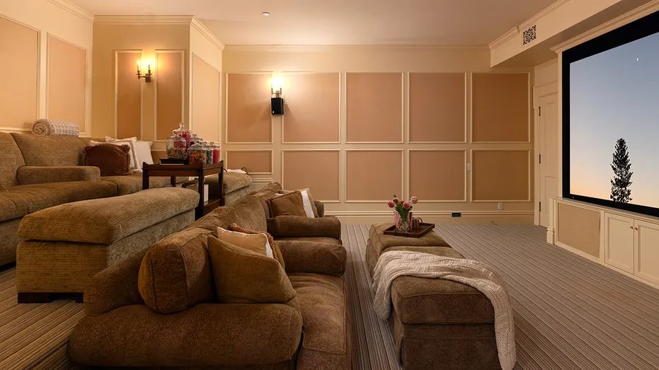 The house also has a home theater.