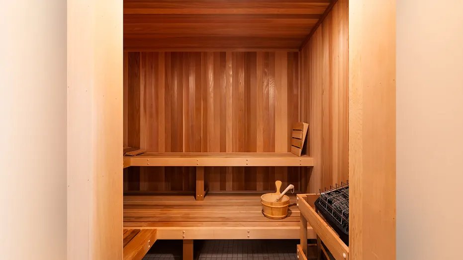 The house also has a sauna.