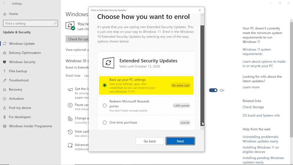 Make a backup of your computer before registering with ESU. (Explanation of computers via YouTube)