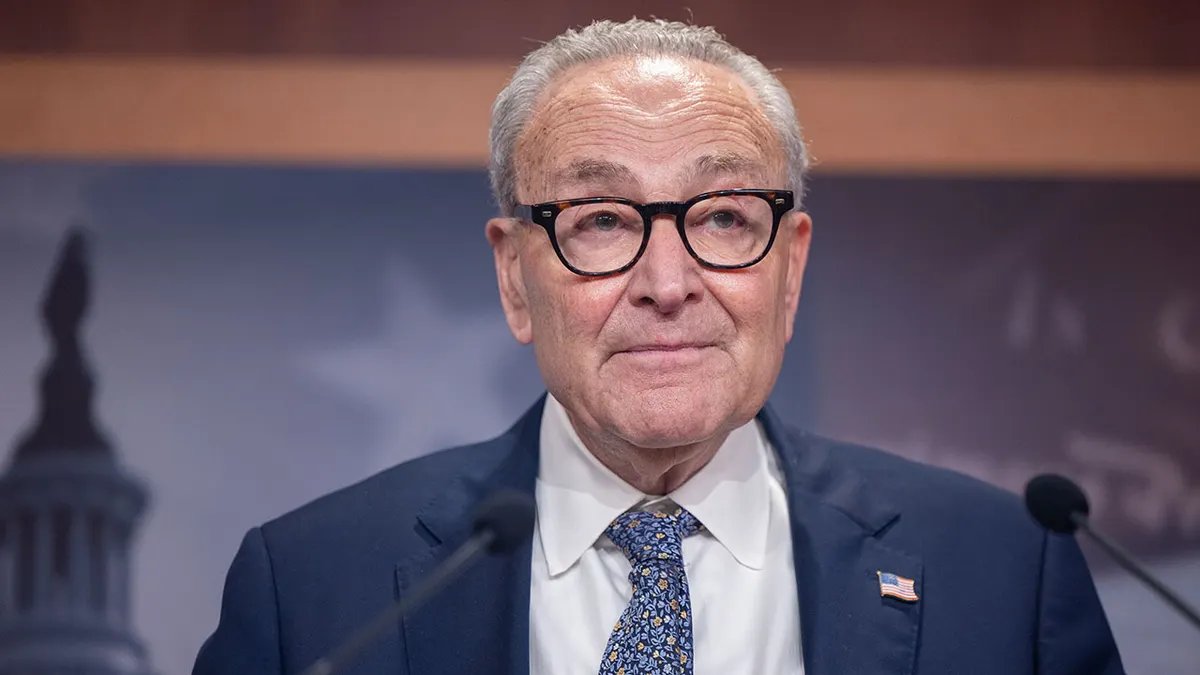 Senate Minority Leader Chuck Schumer, D-N.Y., at a news conference.