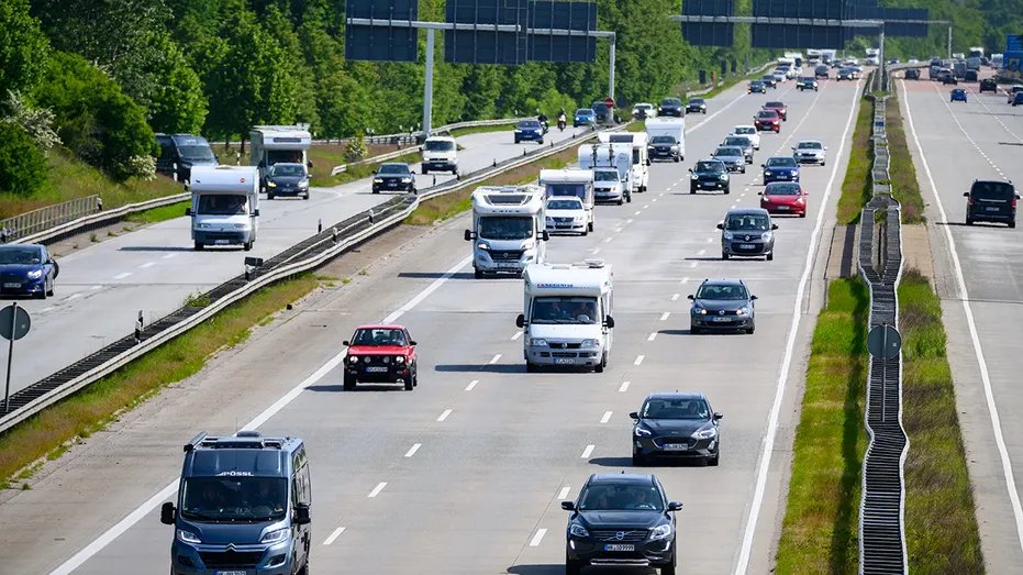 Cars are driving on the highway