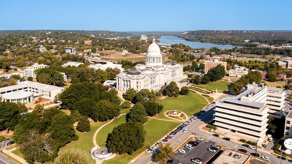 Ariel shot from Little Rock, Arkansas