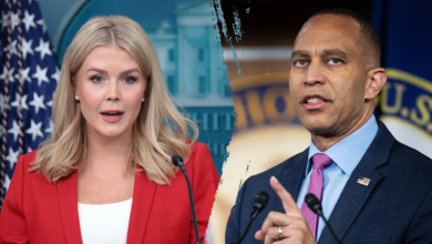 1760717435 Jeffries attacks Leavitt as sick and demented amid government shutdown.png
