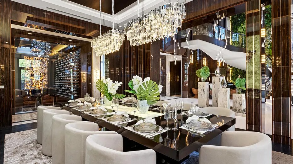 Mark Wahlberg's home dining room in Florida