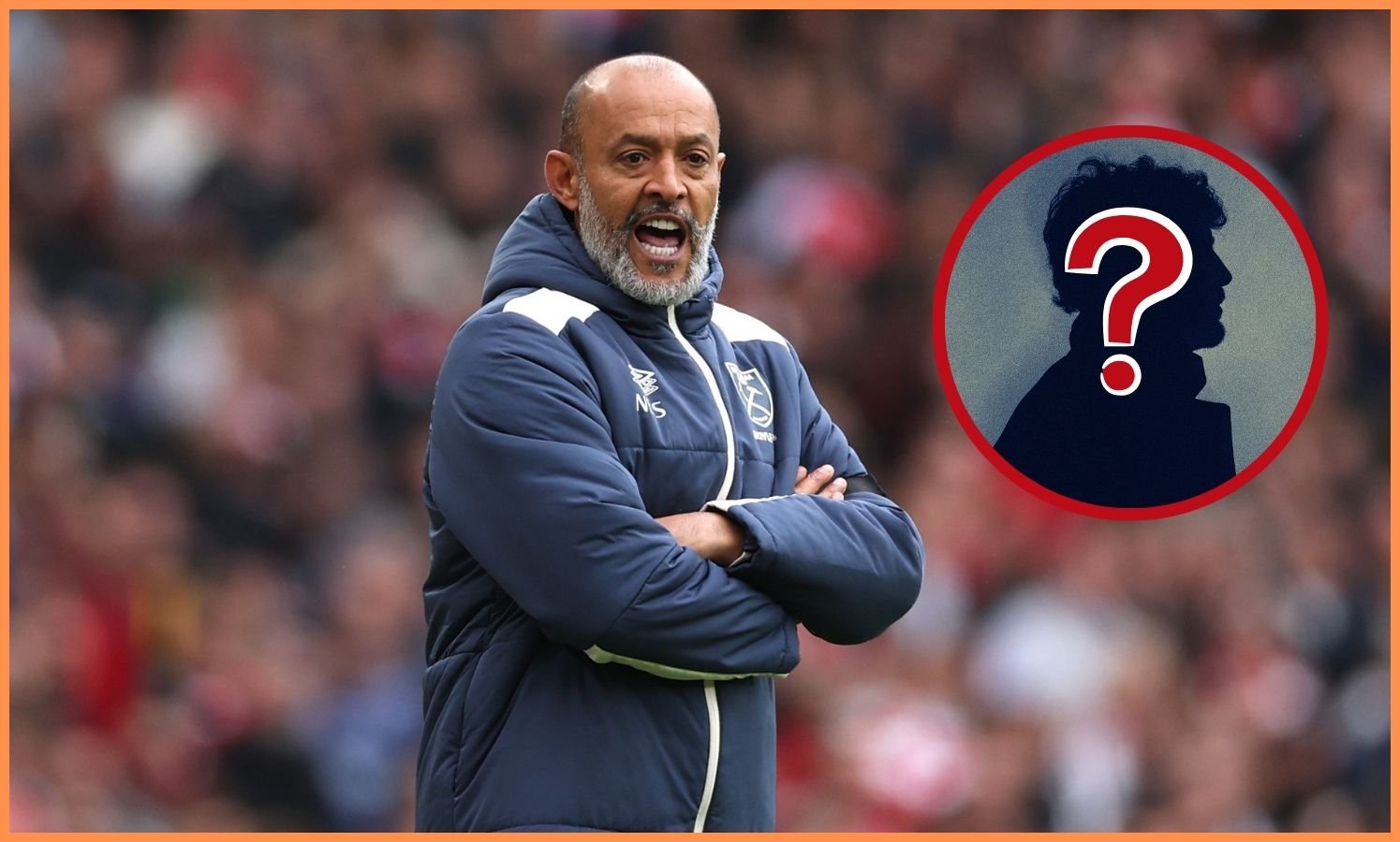 Nuno Espirito Santo during West Ham's defeat to Arsenal