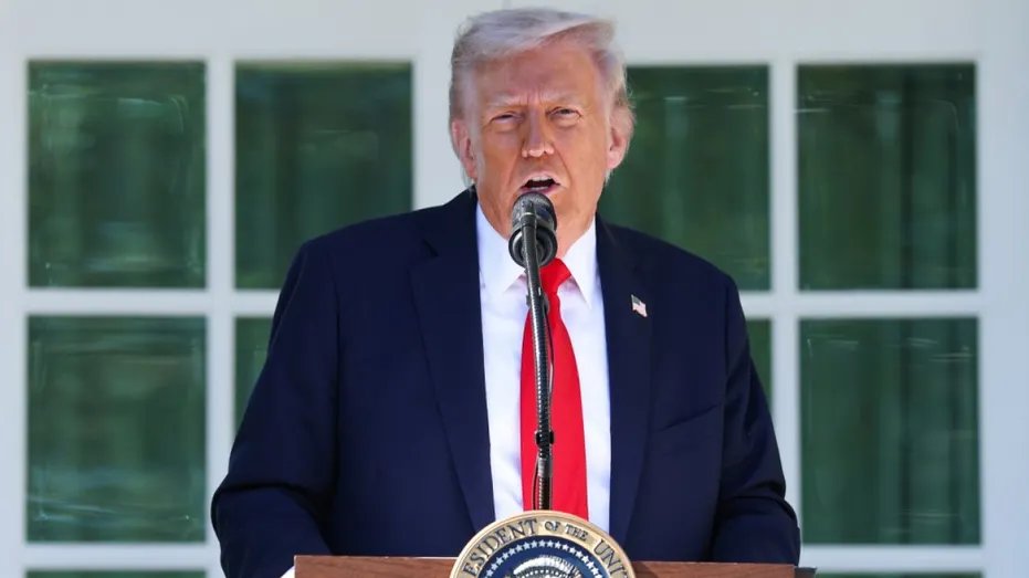 President Donald Trump speaks amid the government shutdown.