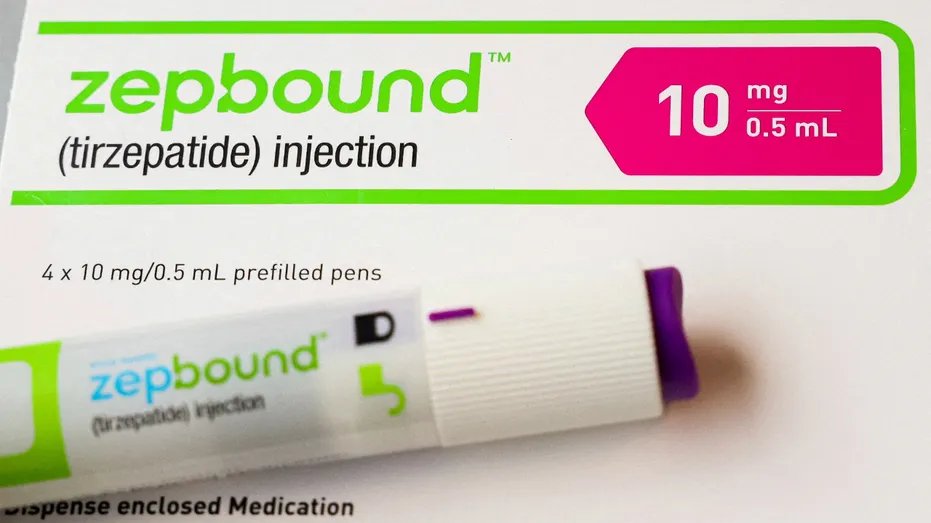 Zippound injection pen, Eli Lilly's weight-loss drug, is on display in New York City, on December 11, 2023.