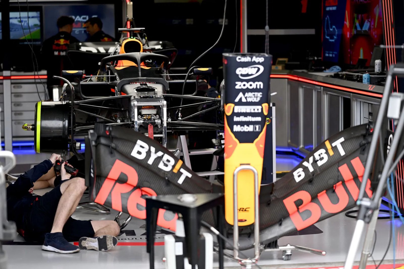Max Verstappen's car ahead of the 2023 Formula 1 Australian Grand Prix. Source: Getty