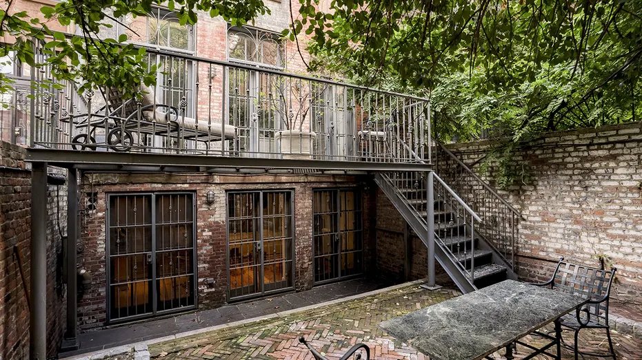 The house also has a few outdoor areas.