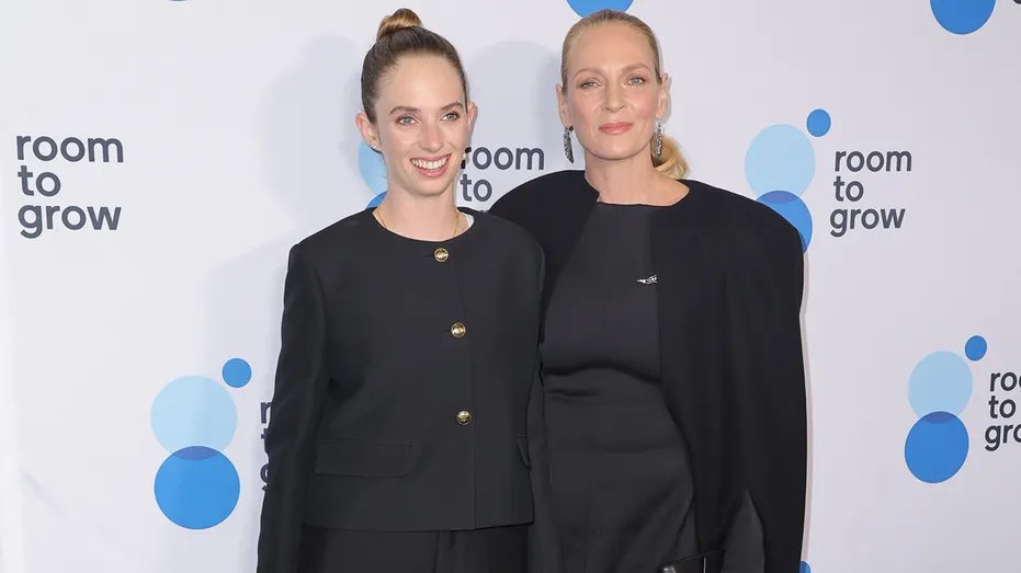 Maya Hawke and Uma Thurman at the Room to Grow anniversary party in October 2023.