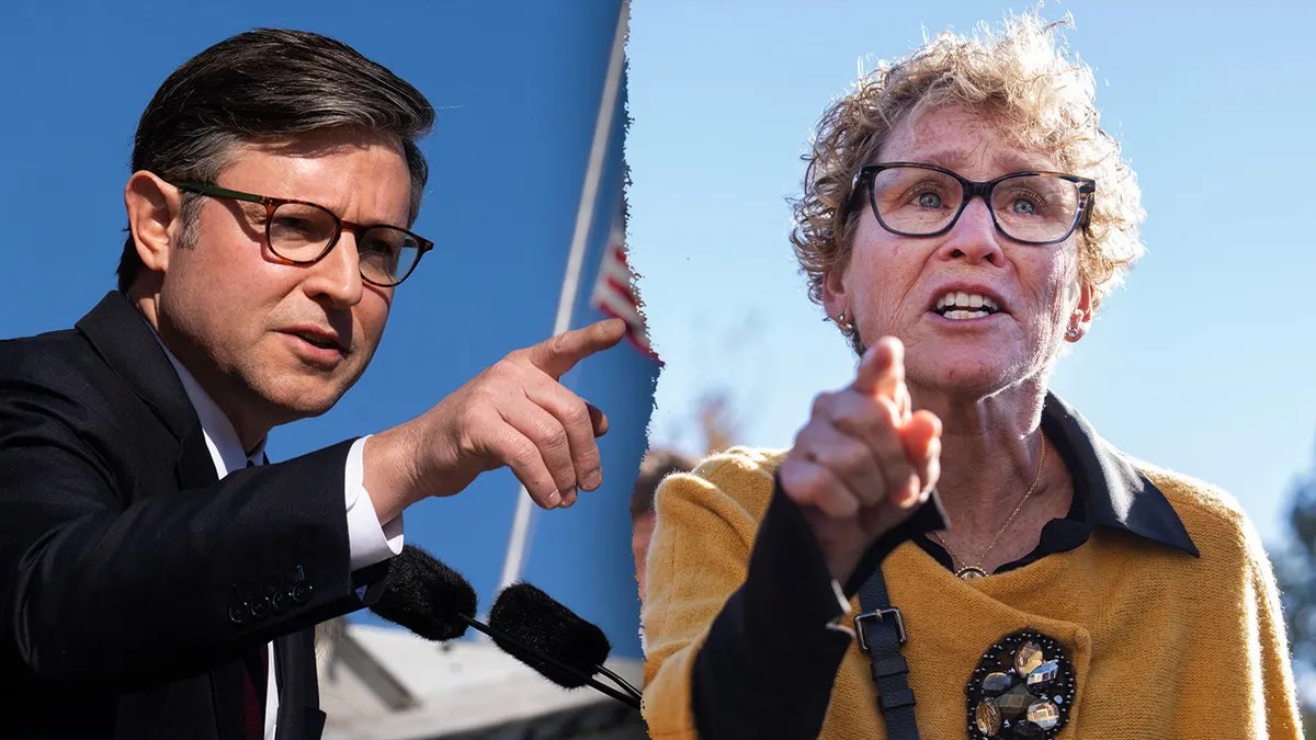 House Speaker Mike Johnson clashes with Rep. Chrissy Houlahan