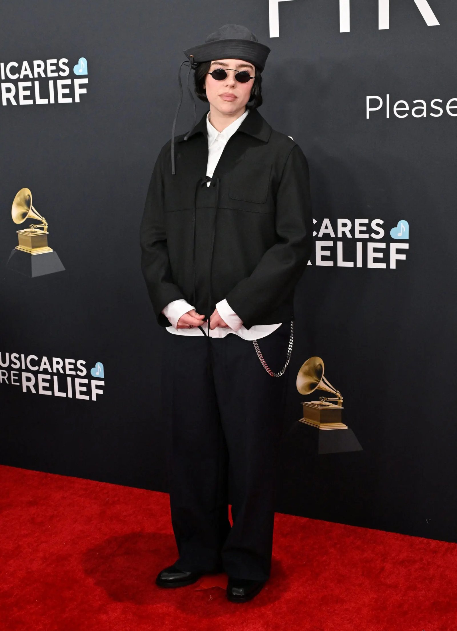 Billie Eilish during the 2025 Grammys.