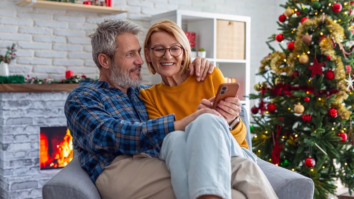 Mature couple thinking about Christmas