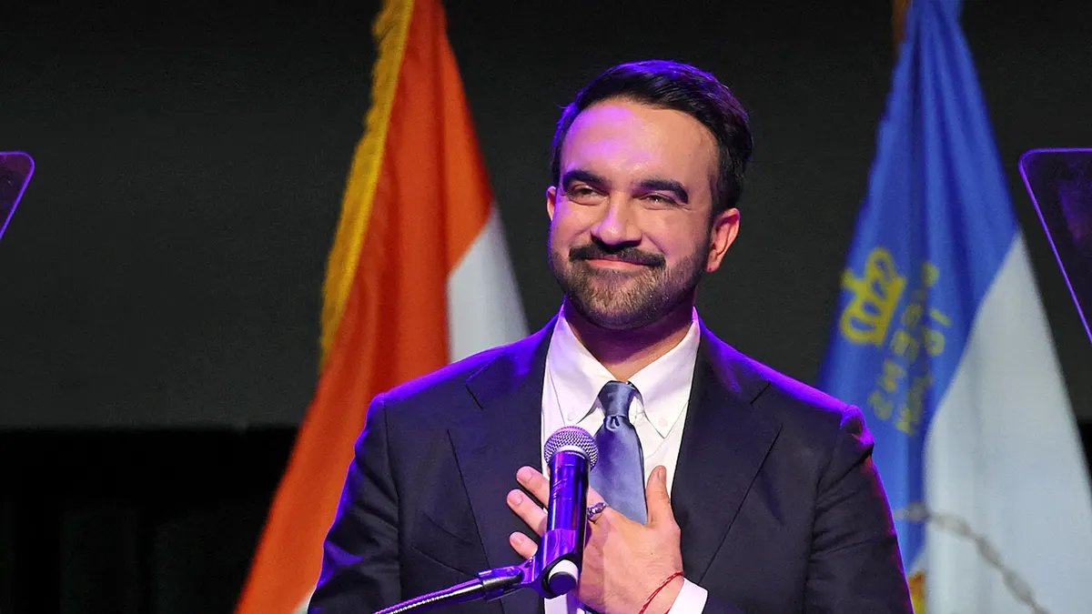 Zahran Mamdani after his victory in the municipal elections.