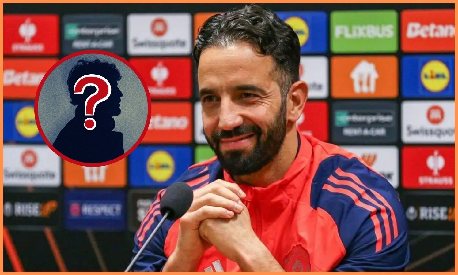 Ruben Amorim at the Manchester United press conference