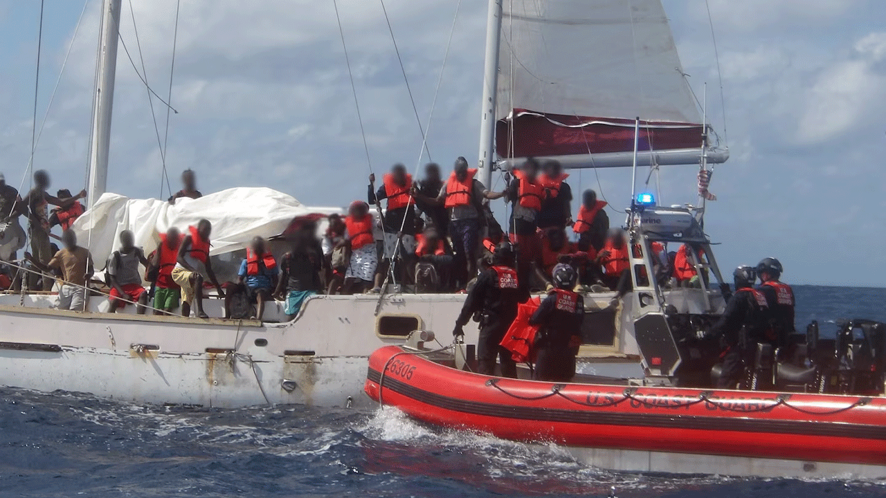 Coast Guard crew encounters Haitians