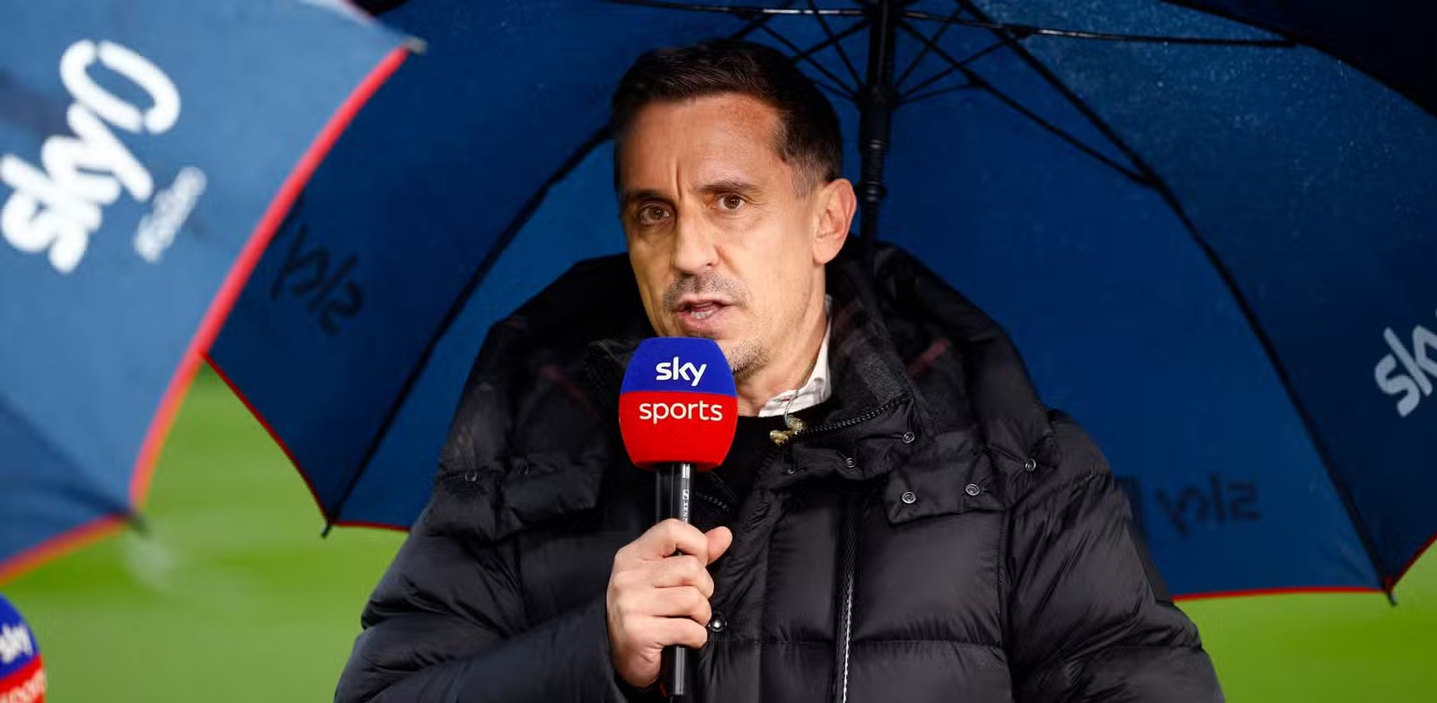 TV pundit Gary Neville before the match