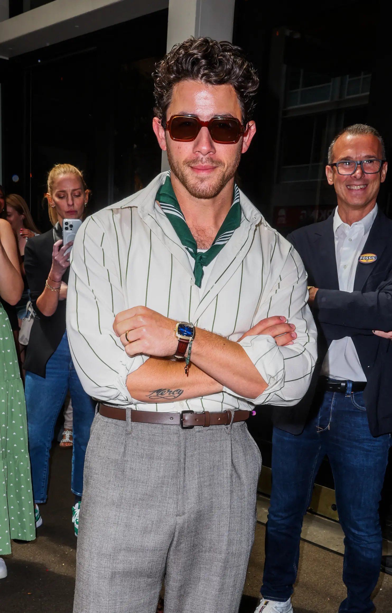 Nick Jonas was honored as Fossil's Global Ambassador at Fossil Restaurant this afternoon in New York City