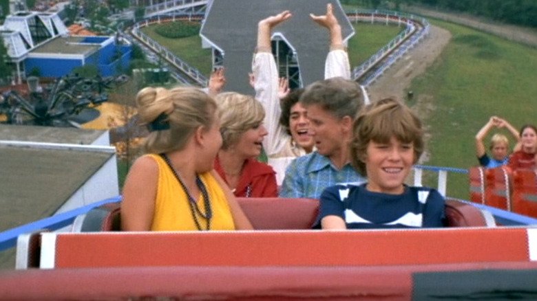 The Brady Bunch on the Roller Coaster Racer in The Brady Bunch