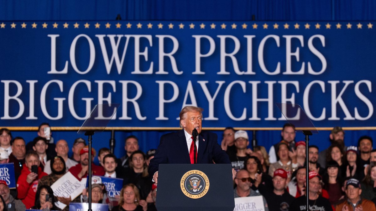 President Donald Trump addresses inflation and affordability at Mount Airy Casino Resort in Mount Pocono