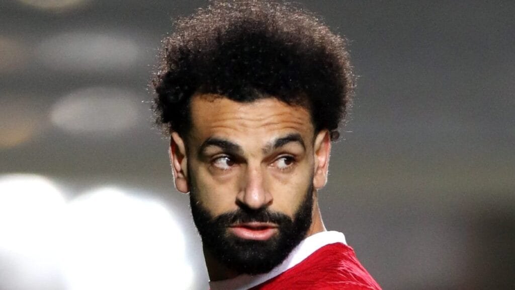 Mohamed Salah plays football with Liverpool FC