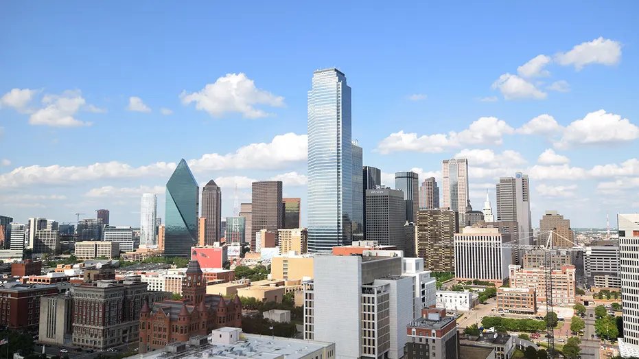 The skyline of downtown Dallas, Texas on a partly cloudy day. (Photo: HUM Images/Universal Images Group via Getty Images)