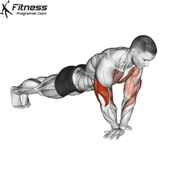 Cross-arm push-up exercise