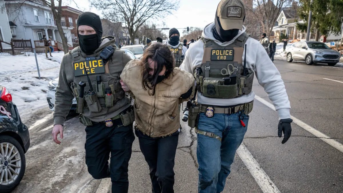 ICE agents make the arrest
